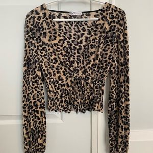 Zara Cheetah Going Out Top